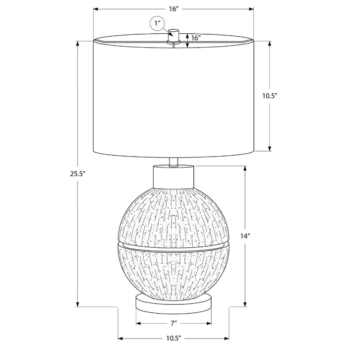 ORIONA LUX™ – TEXTURED GLOBE TABLE LAMP – I 9925