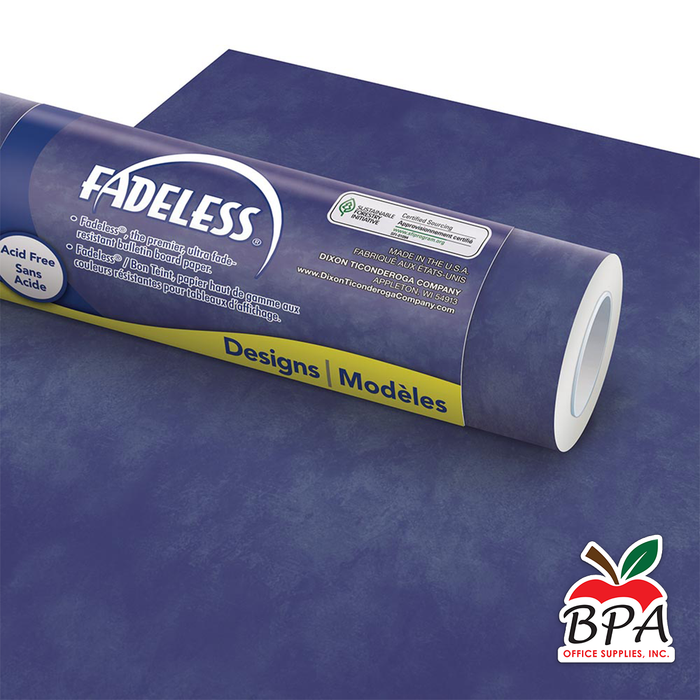 Pacon • Rollo de papel para bulletin board "Fadeless Color Wash Navy"
