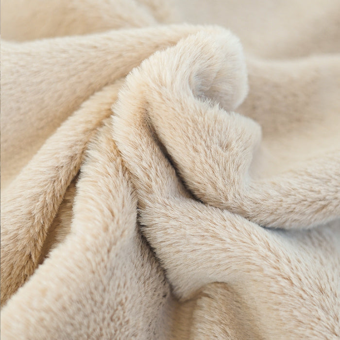 Pet Autumn And Winter Thick Warm Dehaired Angora Printed Cloak Small Blanket