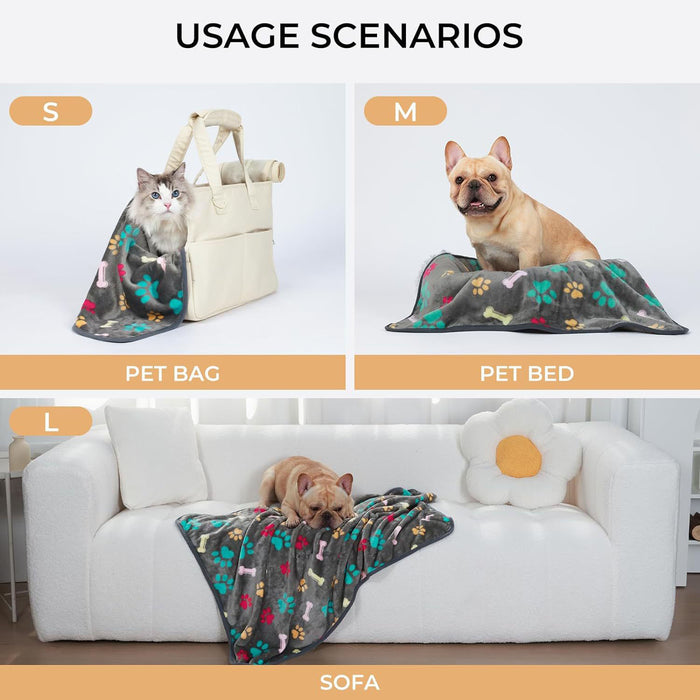 Pet Blanket Pad Warm Blanket Confetti Bone Paw Blanket