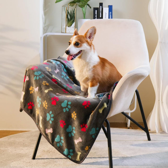 Pet Blanket Pad Warm Blanket Confetti Bone Paw Blanket