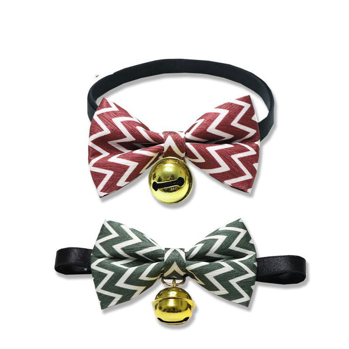 Pet Bow Tie Bell Collar AccessoryD