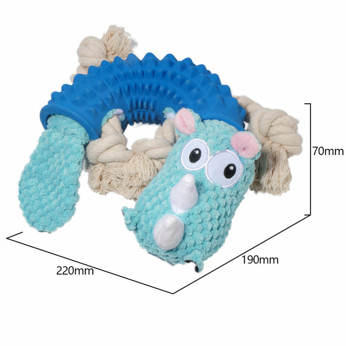 Pet Sounding Rubber Sleeve Animal Shape Bite-resistant Molar Dog Toy