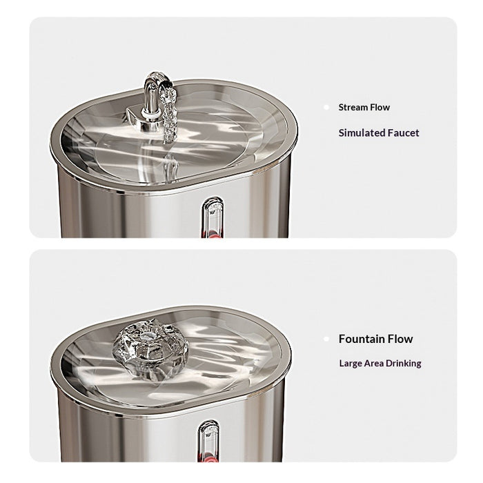Pet Water Fountain 304 Stainless Steel Circulating Filtration For Cats