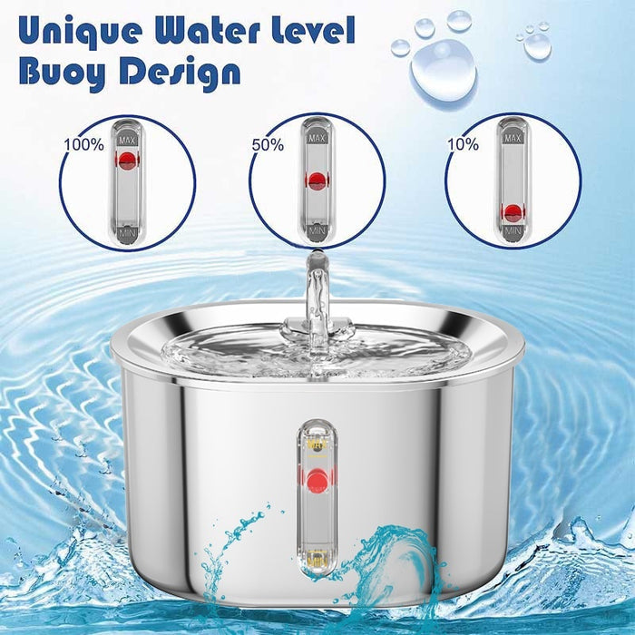 Pet Water Fountain 304 Stainless Steel Circulating Filtration For Cats