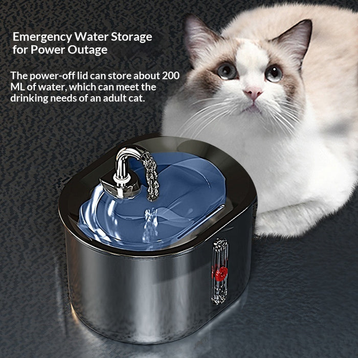 Pet Water Fountain 304 Stainless Steel Circulating Filtration For Cats