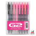 Pilot •  Bolígrafos G2 - Gel Fine - Retractable (pk/8 - asst pink colors)