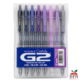 Pilot •  Bolígrafos G2 - Gel Fine - Retractable (pk/8 - asst purple colors)
