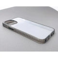 Premium TPU Scratch Resistant Case with Black Crystal Glitter Frame for iPhone 12 Pro Max / iPhone 13 Pro Max- Clear