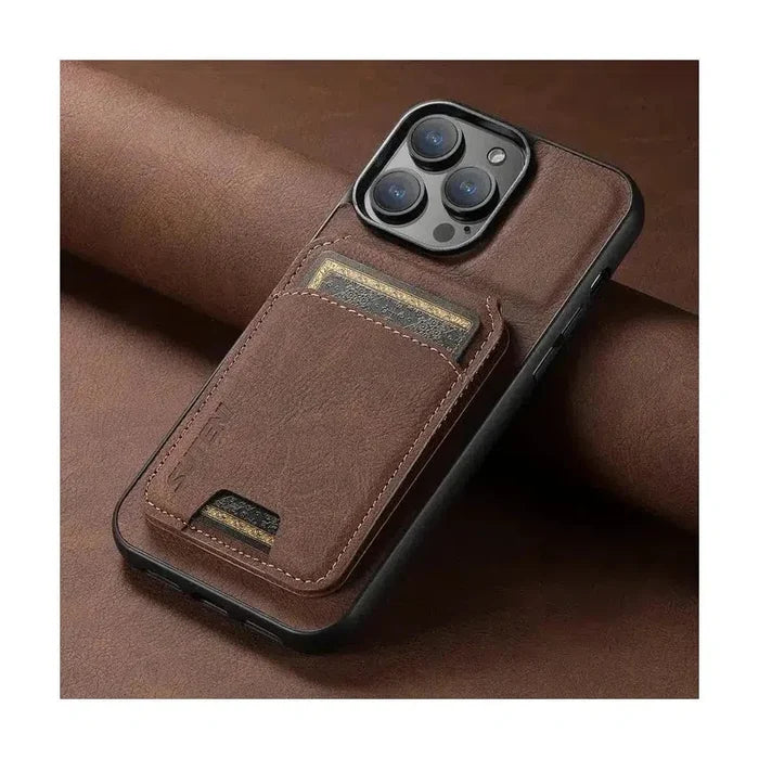 PU Leather Case With Card Slots for iPhone 11 Pro Max - Brown