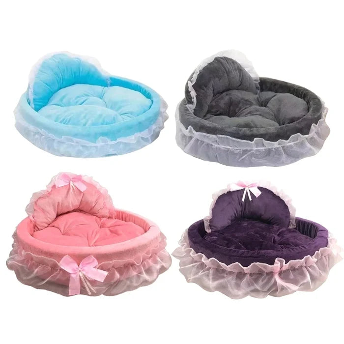 Ruffled Princess Dog Bed