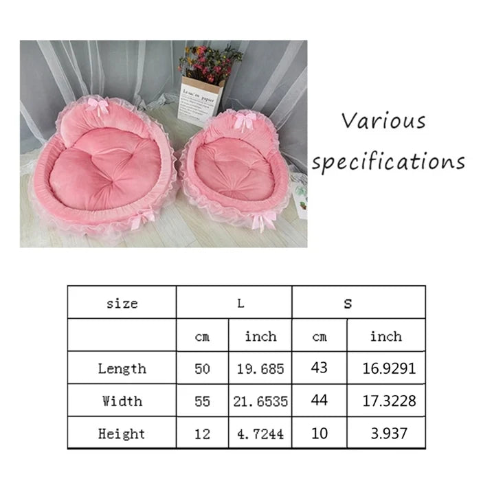 Ruffled Princess Dog Bed