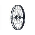 A Salt EX Cassette Rear Wheel with black spokes, a black Salt Ex Cassette hub, and a single wall rim featuring white text and symbols.