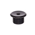 The Salt Plus HQ M24 Fork Preload Bolt is a black, threaded metal replacement with a flat, wide top and central hole. Shown on a white background, it’s designed for the SaltPlus HQ fork.