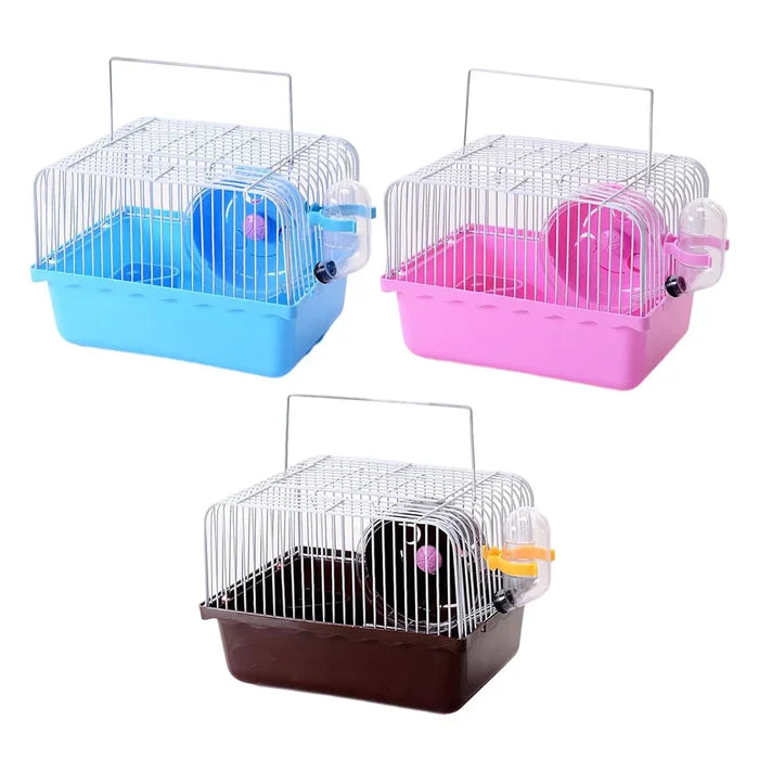 Small Animal Travel Cage with Water Bottle