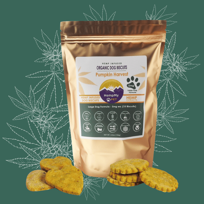 Small Dog Pumpkin Flavored Organic Hemp Dog Treats - 2mg CBD ea