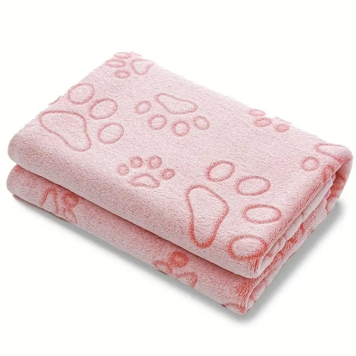 Soft High Quality Pet Blanket Grey Paw