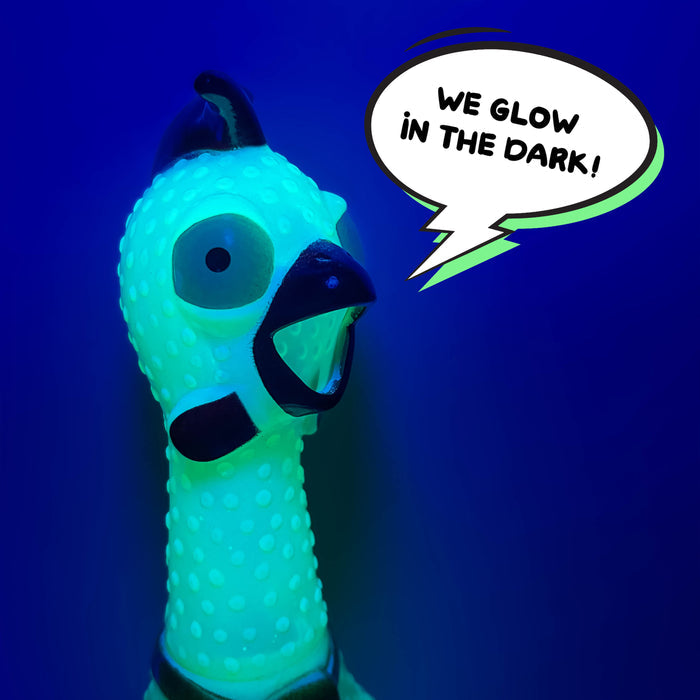 Squeeze Me Glow In The Dark Chicken - Medium