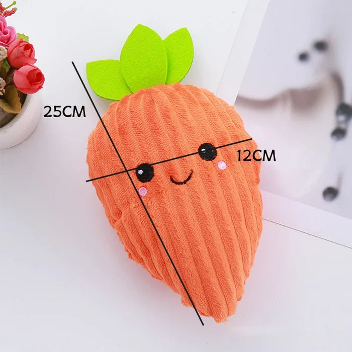 Striped Carrot Dog Toy