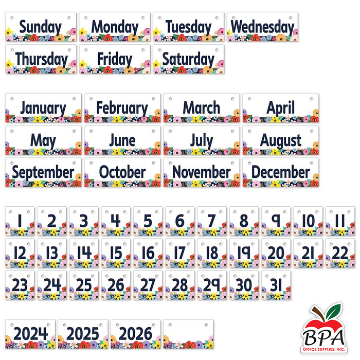 Teacher Created Resources •  Flip Calendar "Wildflowers"