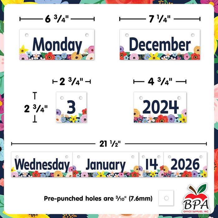 Teacher Created Resources •  Flip Calendar "Wildflowers"