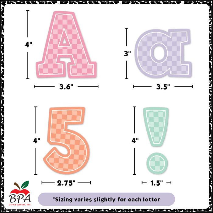 Teacher Created Resources • Letras Decorativas "Cool for School 4" - Bold Block"