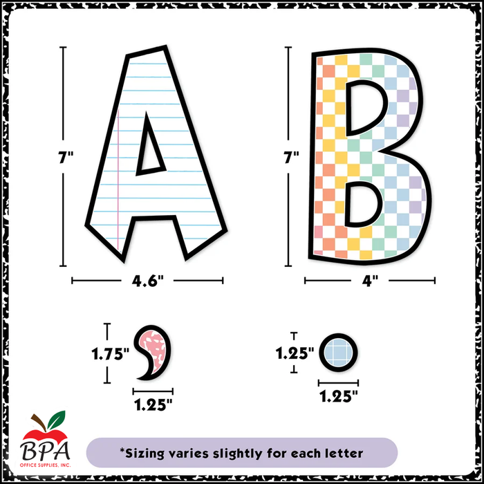 Teacher Created Resources • Letras Decorativas "Cool for School 7" Fun Font Letters"