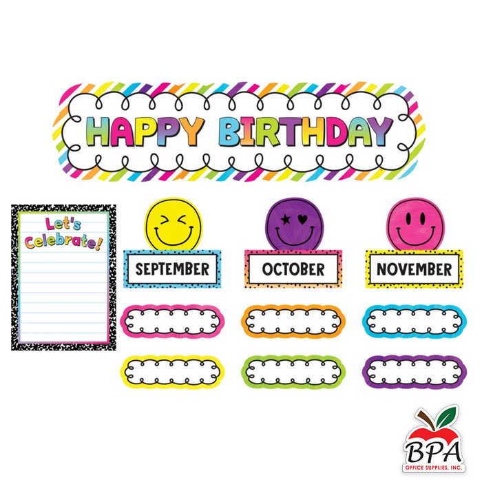 Teacher Created Resources • Mini Set-decorativo "Brights 4Ever - Happy Birthday"