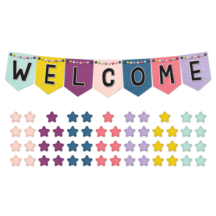 Teacher Created Resources •  Set decorativo "Oh Happy Day - Pennants Welcome"